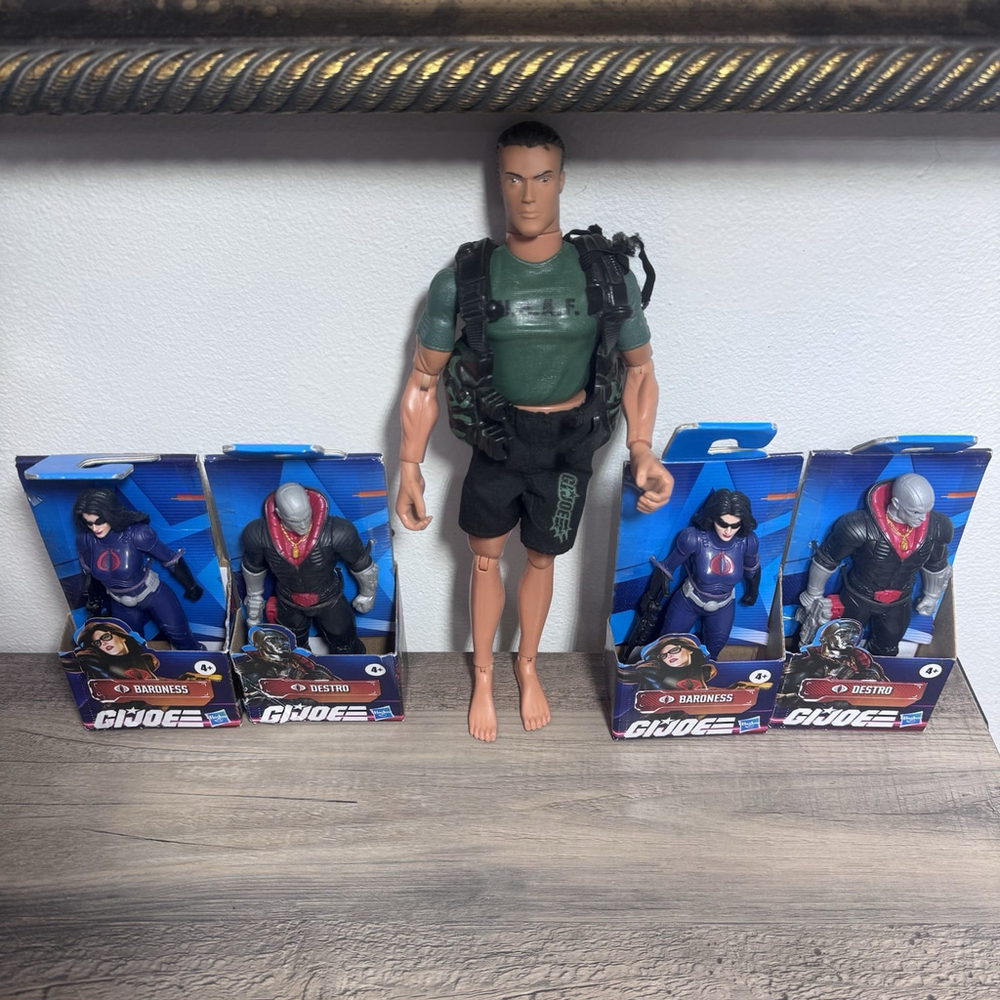 GI Joe vs Cobra Figure Lot – 12” Air Assault + Destro & Baroness